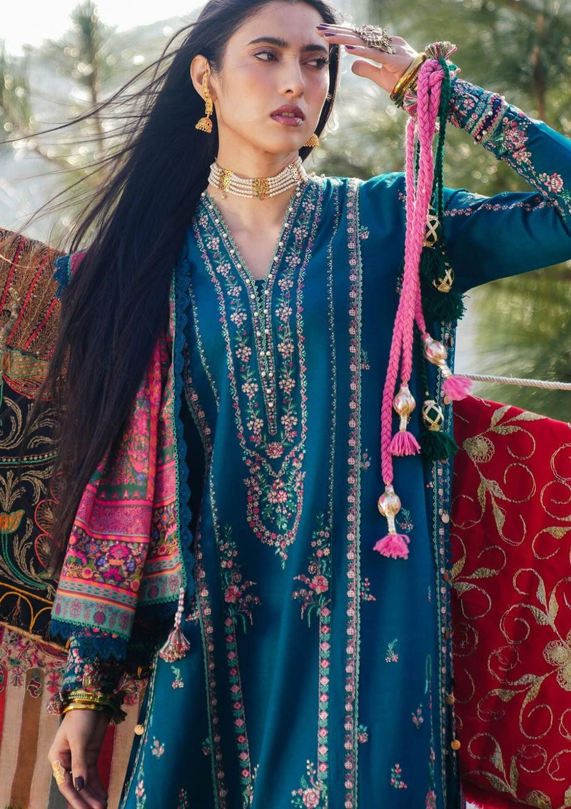 Hussain Rehar 3PC Embroidered Dhanak Suit | BFC-06