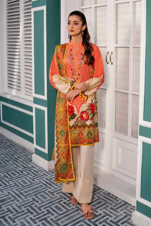 Gul Ahmad 3 Piece Printed Lawn Suit-ST-GAP-3441