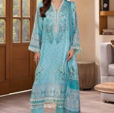 Mausummery 3PC Printed Linen Suit-ST-MPL-4010