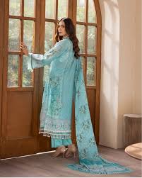 Mausummery 3PC Printed Linen Suit-ST-MPL-4010