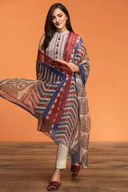 Nishat 3PC Printed Lawn Suit-ST-NPL-6667