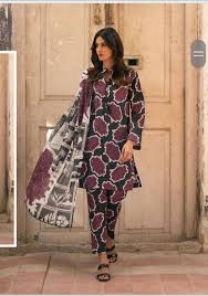 Salina Separates 3PC Printed Lawn Suit-ST-3454