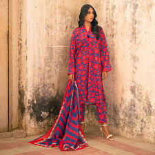 Salina Separates 3PC Printed Lawn Suit-ST-3455