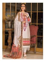 Mausummery 3PC Printed Linen Suit-ST-MPL-4003