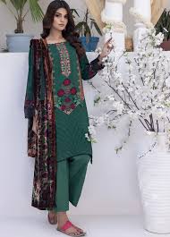 Regalia 3PC Printed Linen Suit With Palachi Shawl-ST-LP002